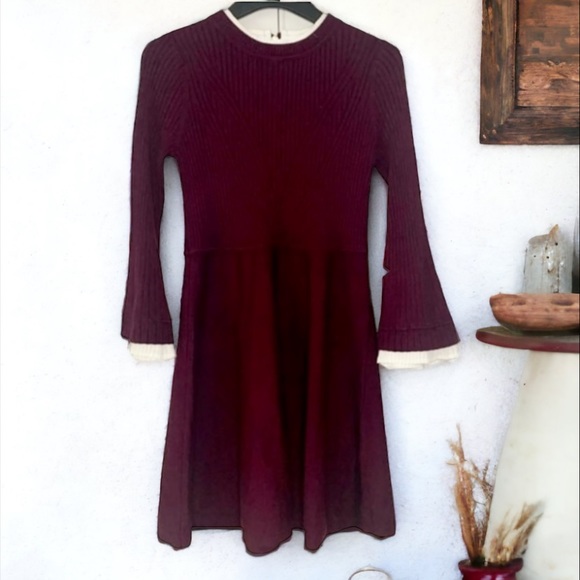Eliza J Fit & Flare Long Sleeve Fit & Flare Sweater Mini Dress By Nordstrom - Picture 3 of 6